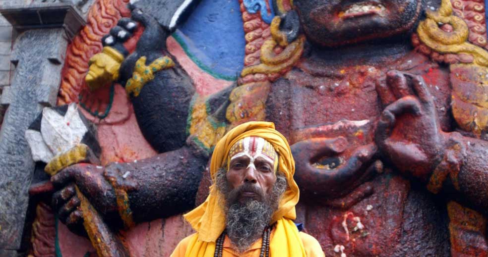 Sadhu, Nepal, Statue of Bhairav