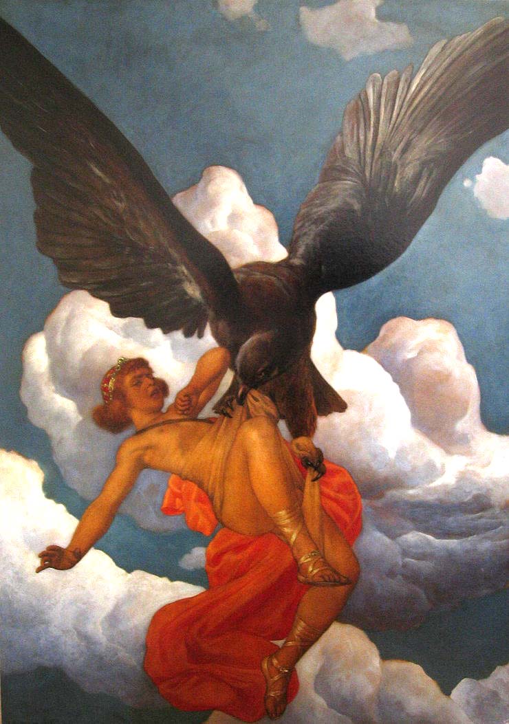 Zeus abducts Ganymede by Christian Wilhelm Allers LGBT