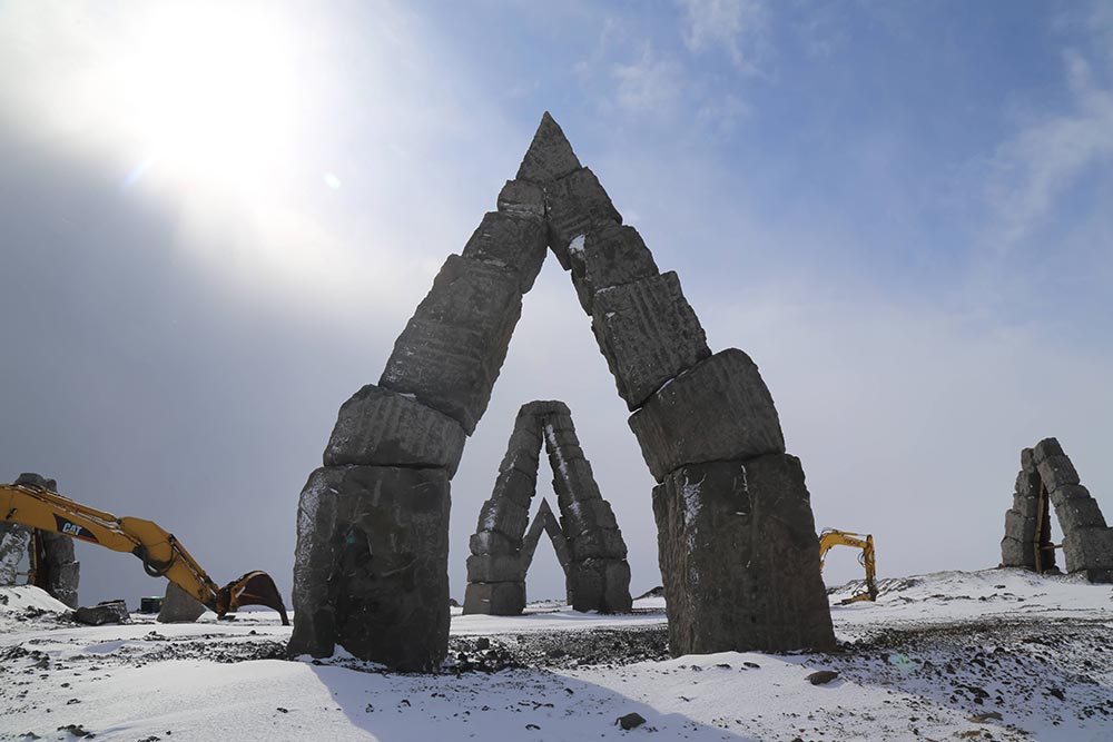 Megaliths Arctic Henge, Raufarhofn, Iceland