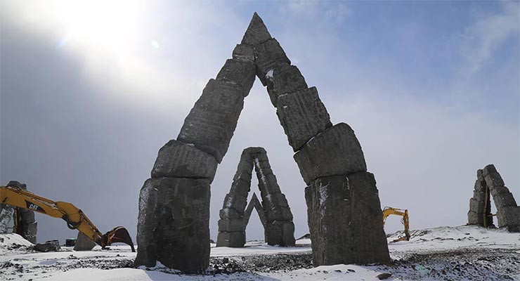 Megalith Arctic Henge Raufarhofn Iceland