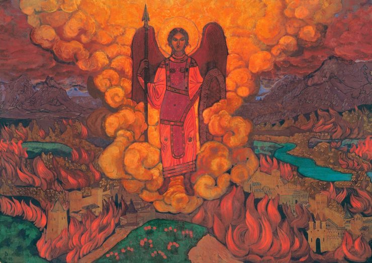 Last Angel by Nicholas Roerich. Image via Wikiart.org.
